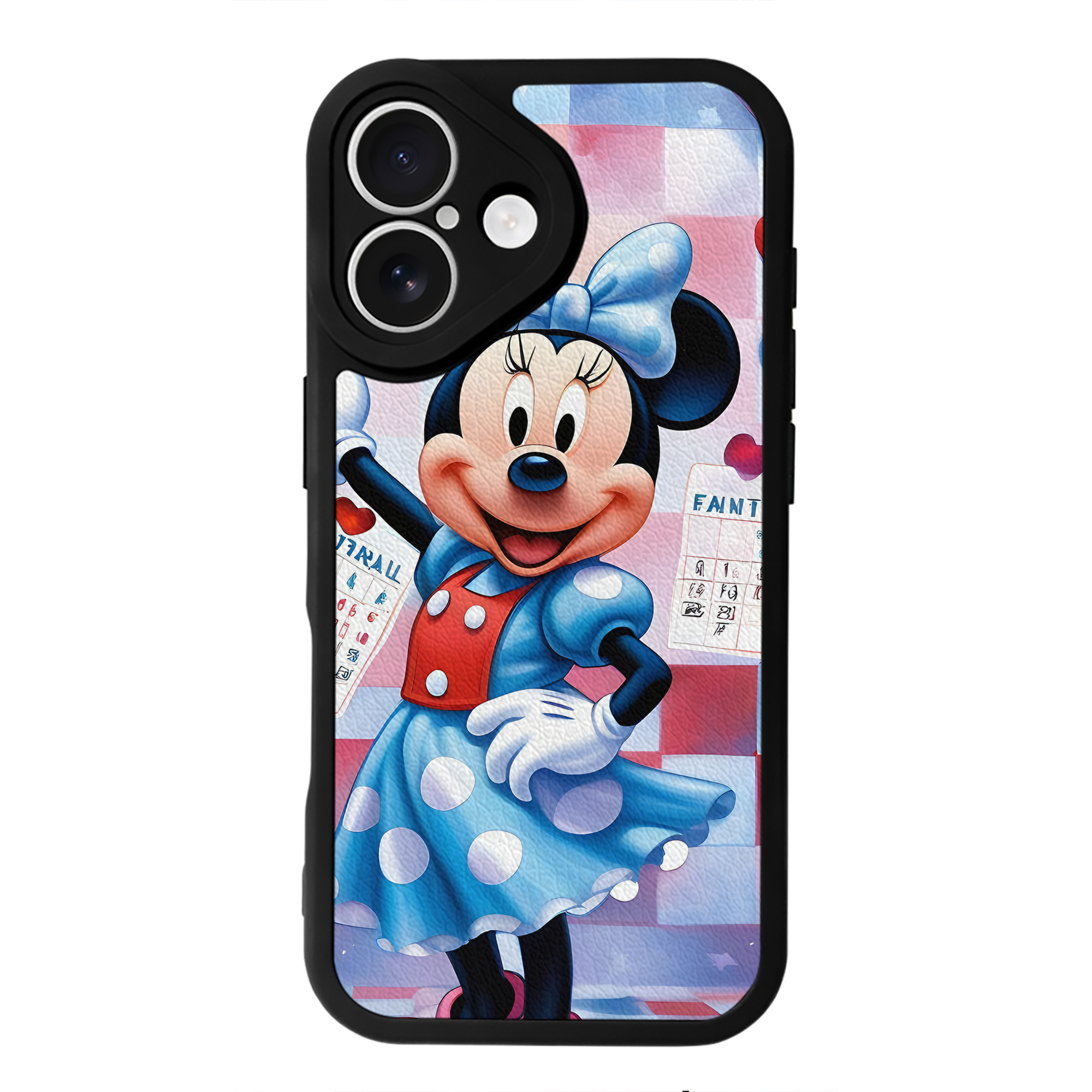 （画像用） ミッキーマウス Mickey Mouse 【iPhone 16シリーズ対応】シリコンスマホケース（レザー調） 材質：シリコン